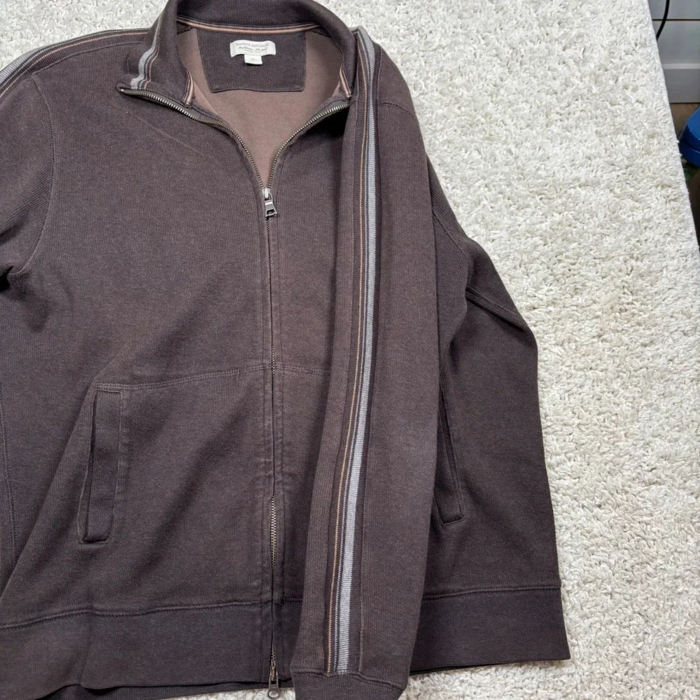 Banana‎ Republic Men's Zip Up Track Jacket Full Zip Brown Size L